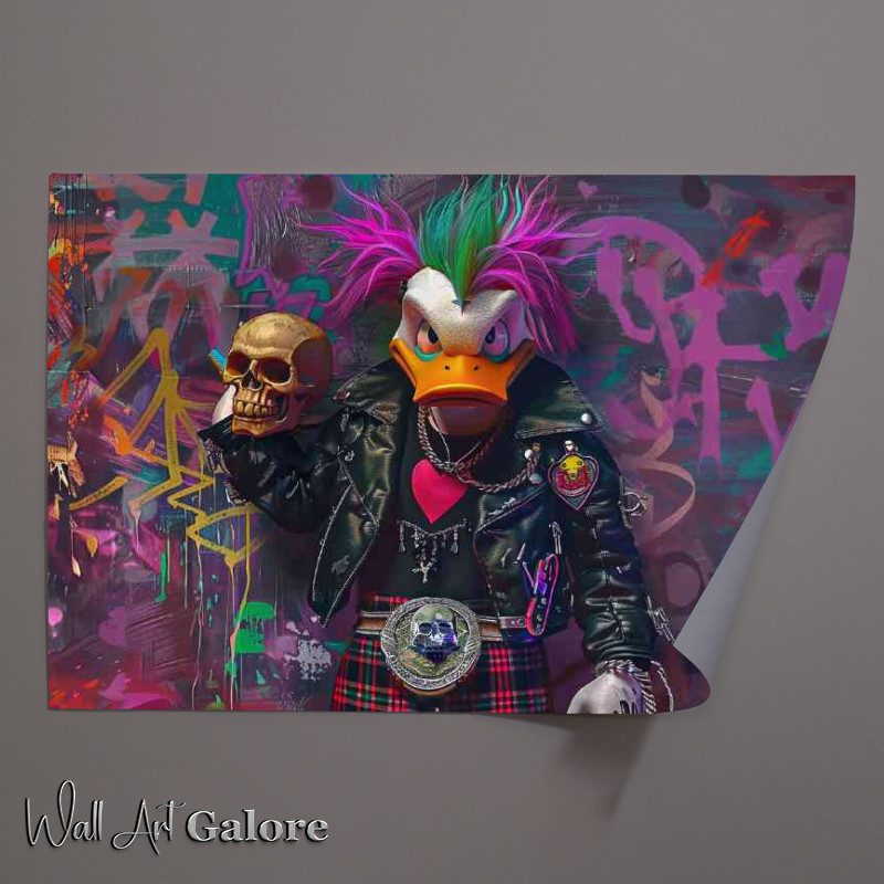 Buy Unframed Poster : (Punkd duck street art)