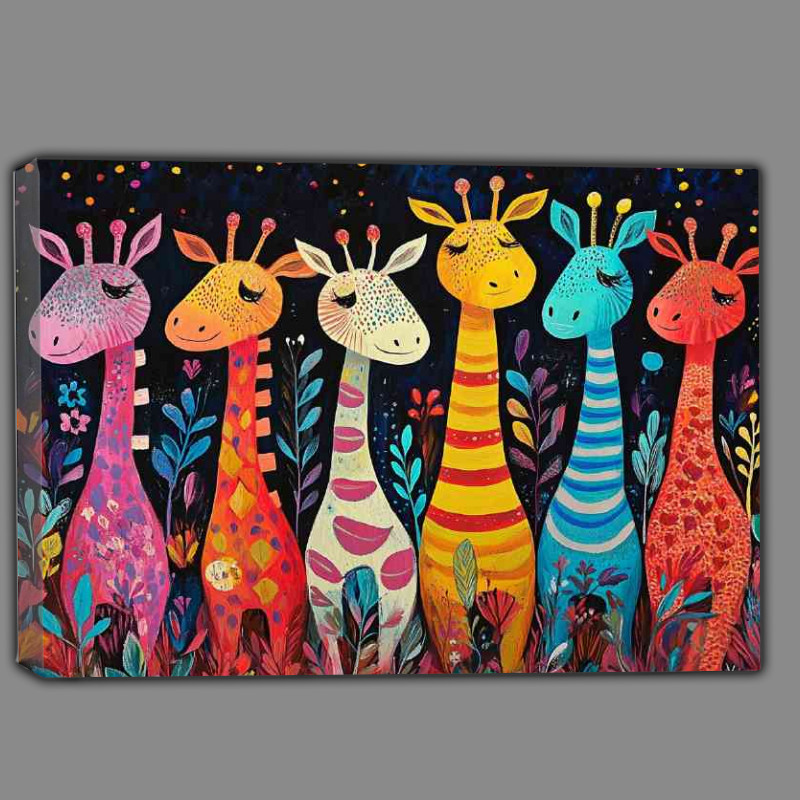 Buy Canvas : (Whimsical zebra art family)