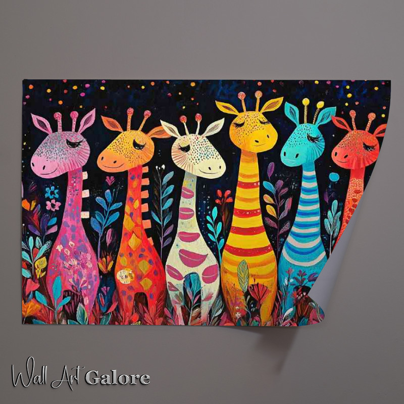 Buy Unframed Poster : (Whimsical zebra art family)