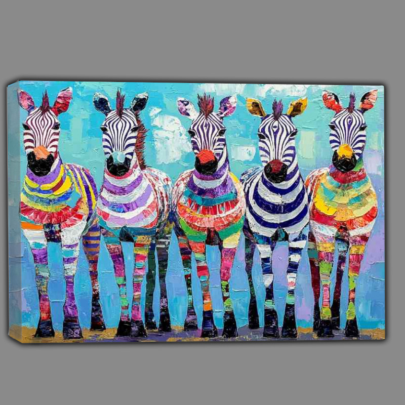 Buy Canvas : (Zebras in art abstract)