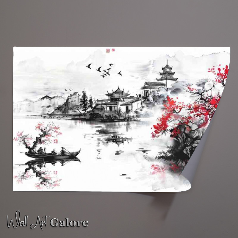 Buy Unframed Poster : (Chinese ink a distant view)