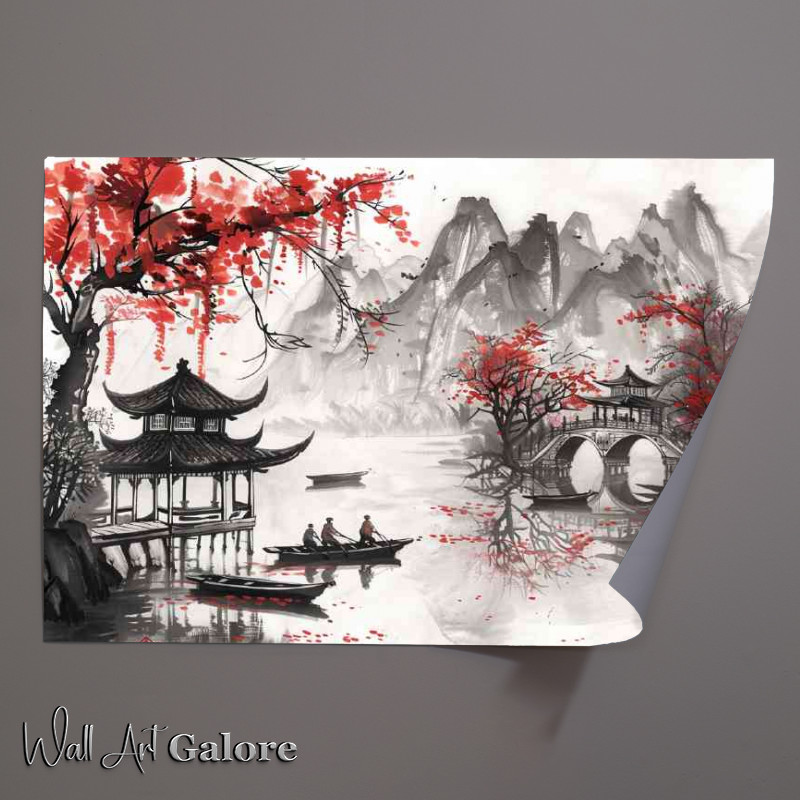 Buy Unframed Poster : (Chinese ink the old ways exist)