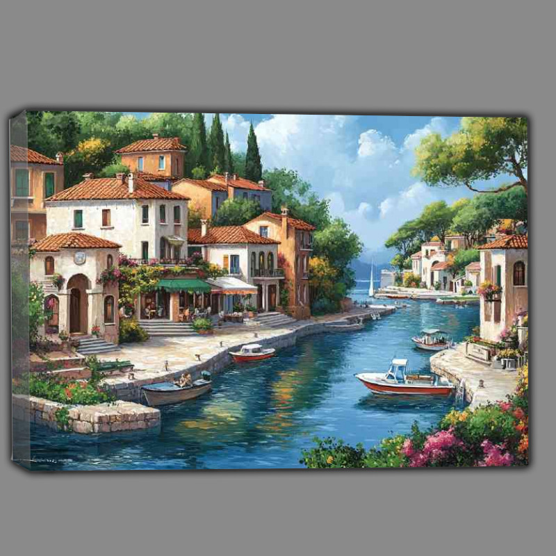 Buy Canvas : (Mediterranean coastal town)