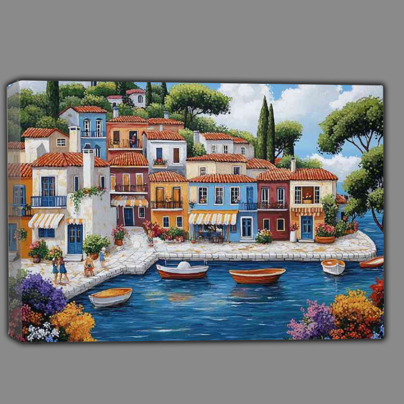 Buy Canvas : (Mediterranean sailing habour)