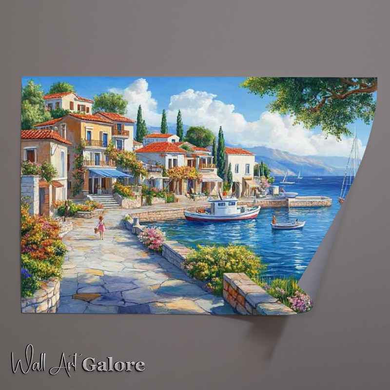 Buy Unframed Poster : (Picturesque Mediterraneancoastal resort)