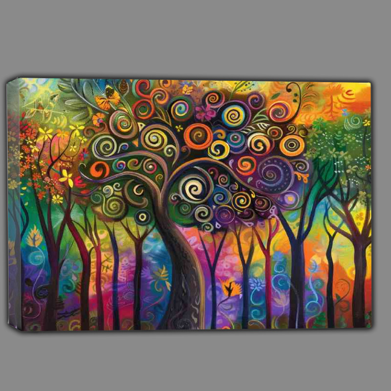 Buy Canvas : (A whimsical tree in the enchanting forest)