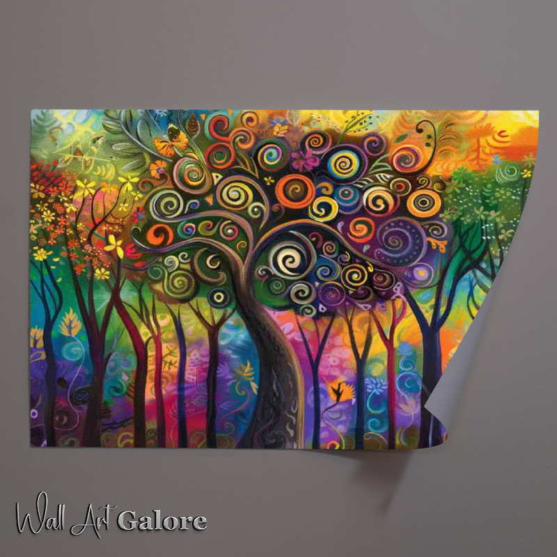 Buy Unframed Poster : (A whimsical tree in the enchanting forest)