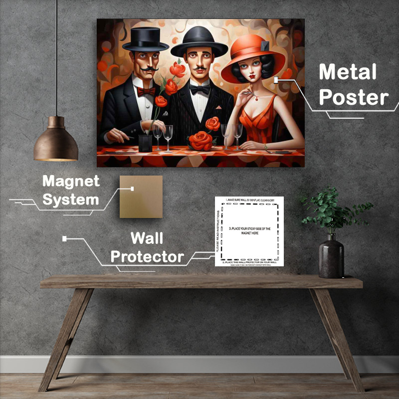 Buy Metal Poster : (Dressed up ready for dinner and dancing retro)
