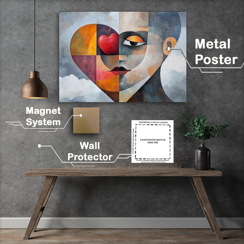 Buy Metal Poster : (The apple love face)