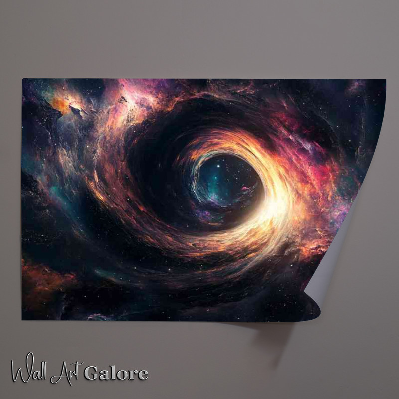 Buy Unframed Poster : (Black hole with space matter)