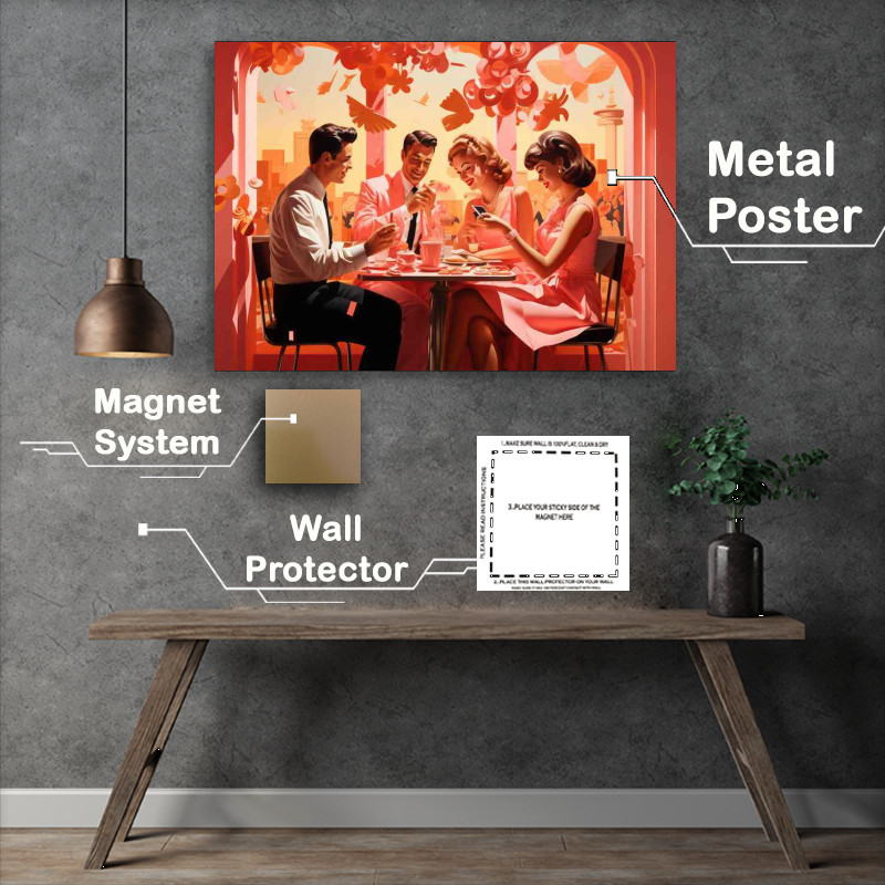 Buy Metal Poster : (Flappers and Fizz cocktails at the table)