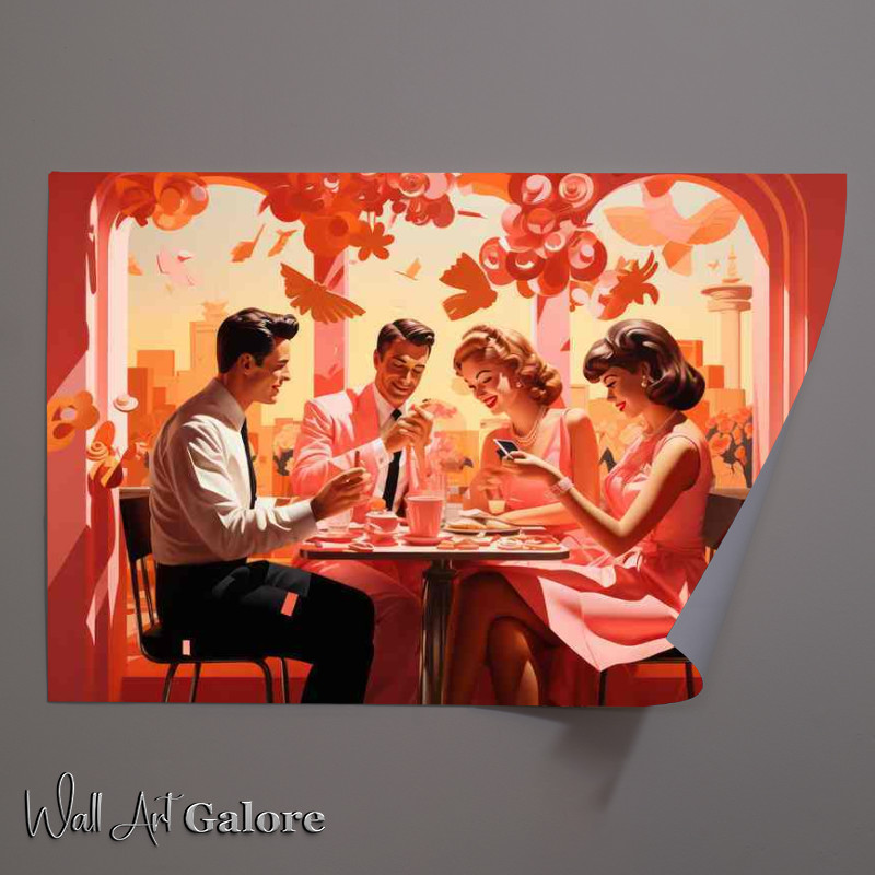 Buy Unframed Poster : (Flappers and Fizz cocktails at the table)
