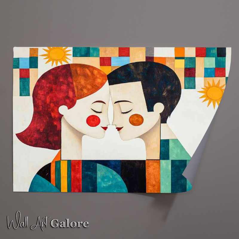 Buy Unframed Poster : (An abstract representation of the theme Luminous Embrace)