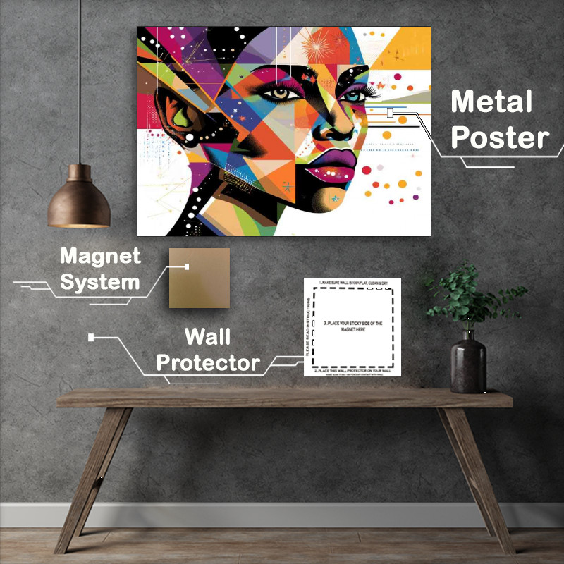 Buy Metal Poster : (Digital painting of an African womans face)