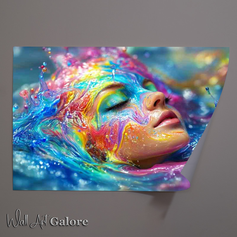 Buy Unframed Poster : (Fairy made of liquid paint splashing)