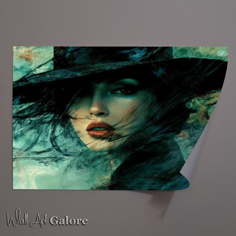 Buy Unframed Poster : (Woman in the style of an oil painting dark)