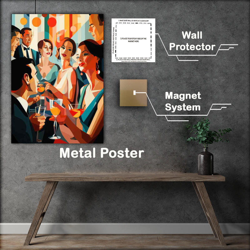 Buy Metal Poster : (Classic Cocktail Party)