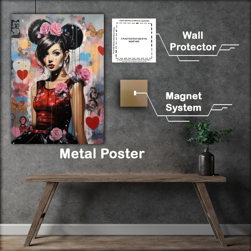 Buy Metal Poster : (Tiffany henry graffiti with love)