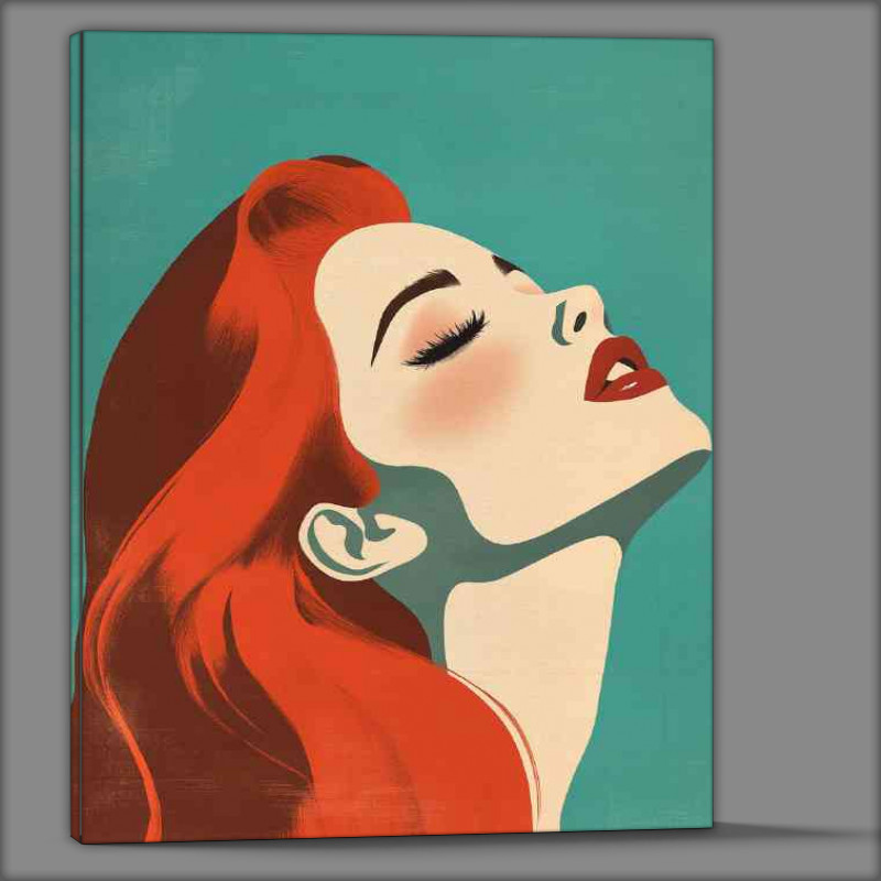 Buy Canvas : (Elegant lady with eyes closed)