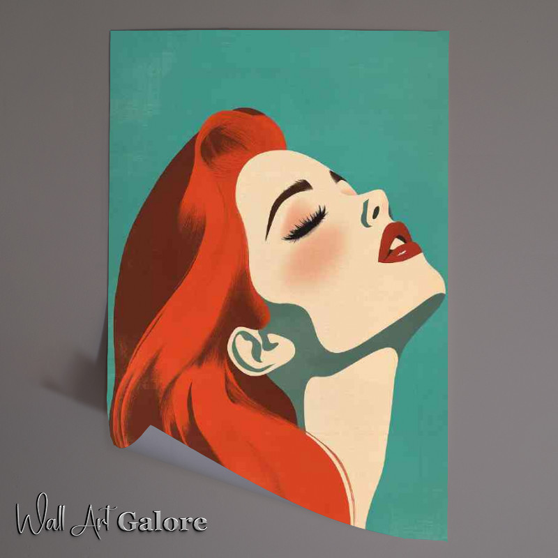 Buy Unframed Poster : (Elegant lady with eyes closed)