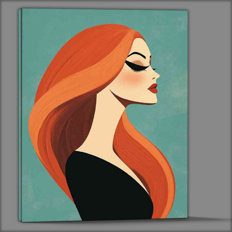 Buy Canvas : (Glamorous woman with long red hair)