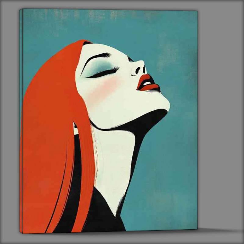 Buy Canvas : (Lady with the red hair eyes closed)