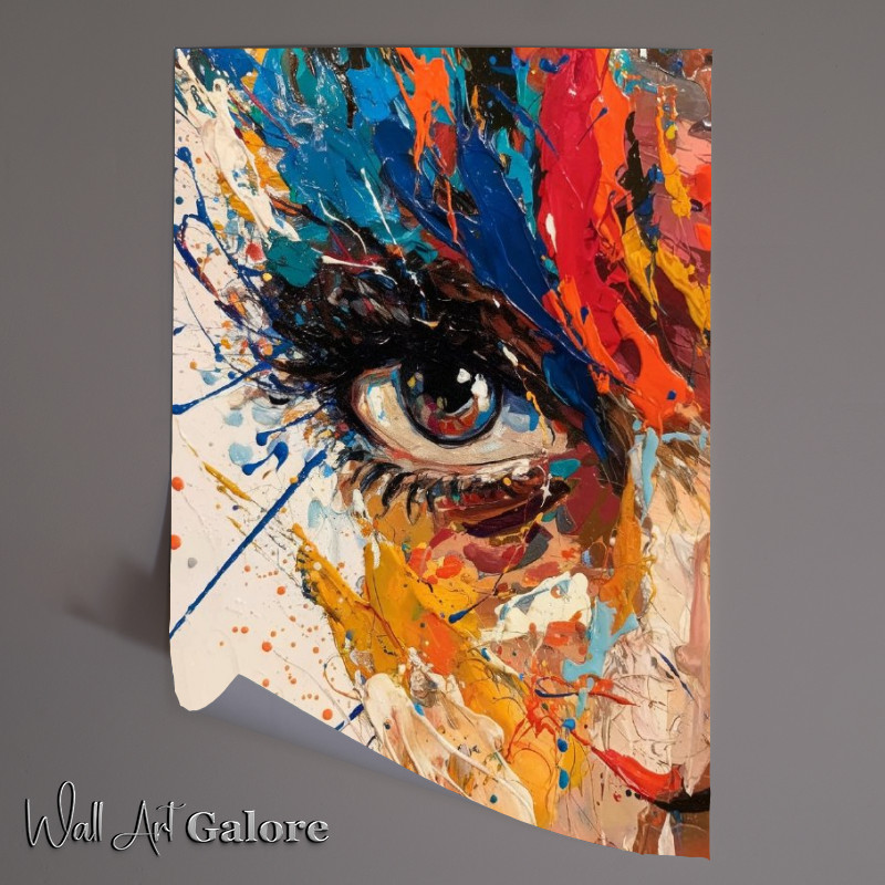 Buy Unframed Poster : (Vibrant and abstract portrayal of a human eye)