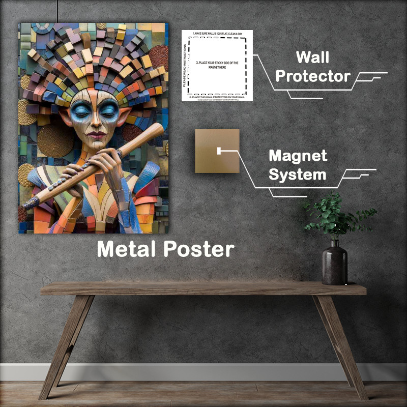 Buy Metal Poster : (Whimsical surrealistic sculpture of the goblin queen)