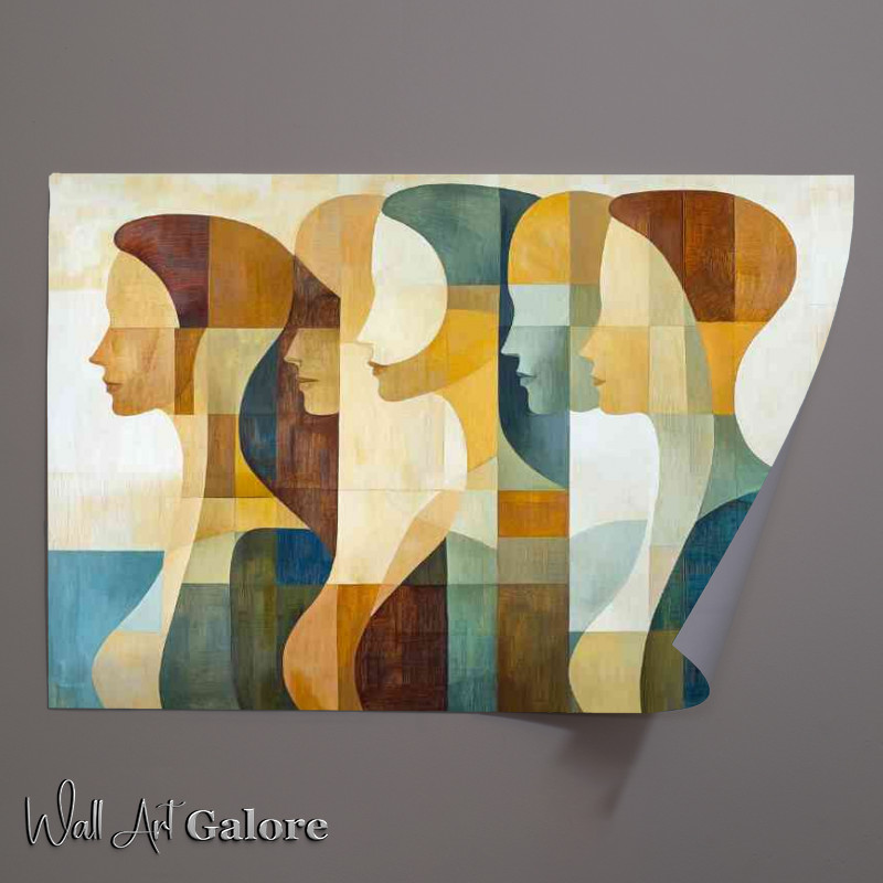 Buy Unframed Poster : (Abstract art painting of women)