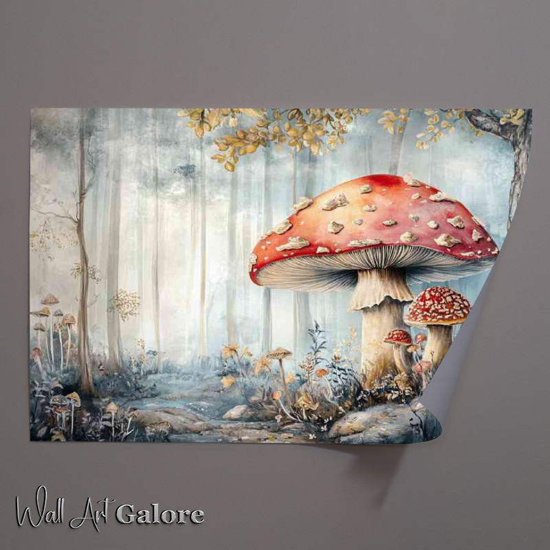 Buy Unframed Poster : (Mushroom tree of life painting)