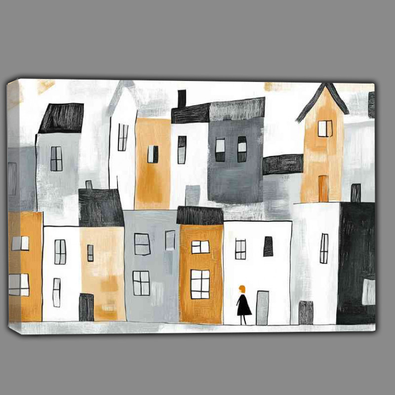Buy Canvas : (Painting of houses and buildings)