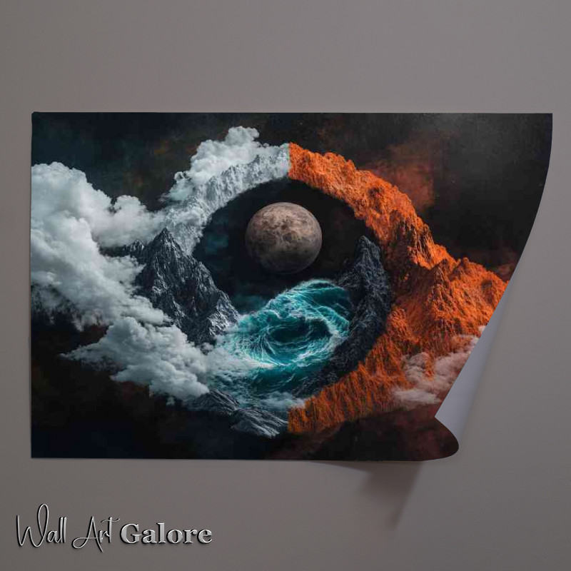 Buy Unframed Poster : (Yin yang symbol made of different earth elements)