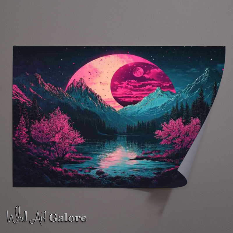 Buy Unframed Poster : (Yin yang symbol with the moon)