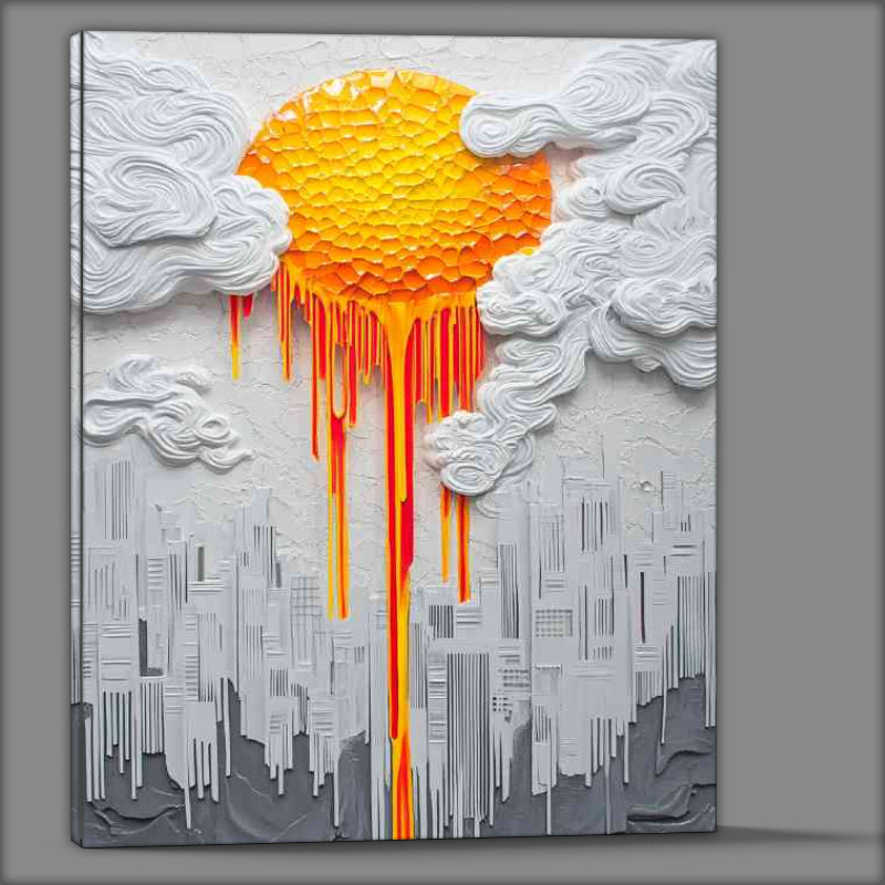 Buy Canvas : (Honeycombed sun bursting)