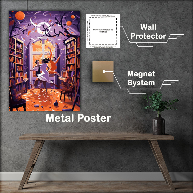 Buy Metal Poster : (Friends dancing in the collage room)