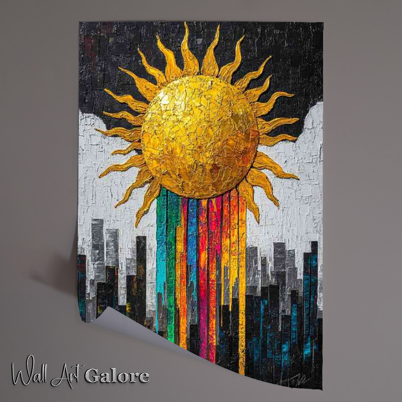 Buy Unframed Poster : (Sun bursting with radient colours)