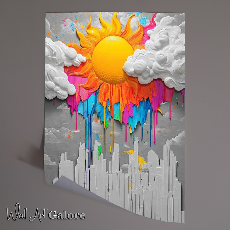 Buy Unframed Poster : (Sun splashed paint colours)