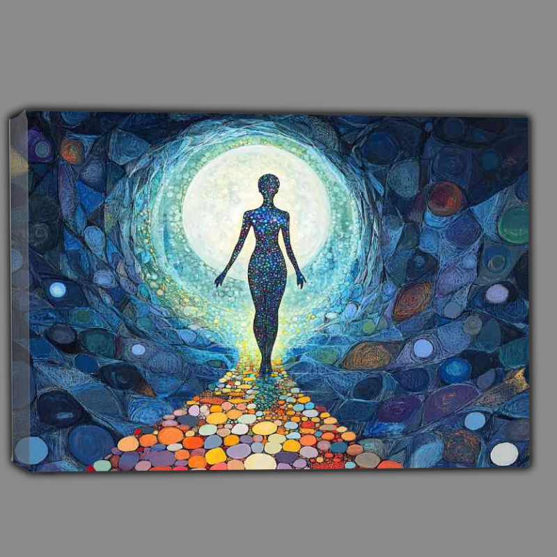 Buy Canvas : (Woman made of many colorful circles)