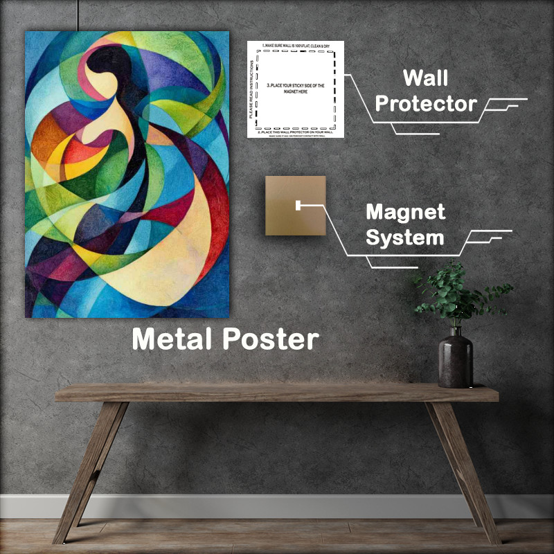 Buy Metal Poster : (Abstract Woman in a swirls)