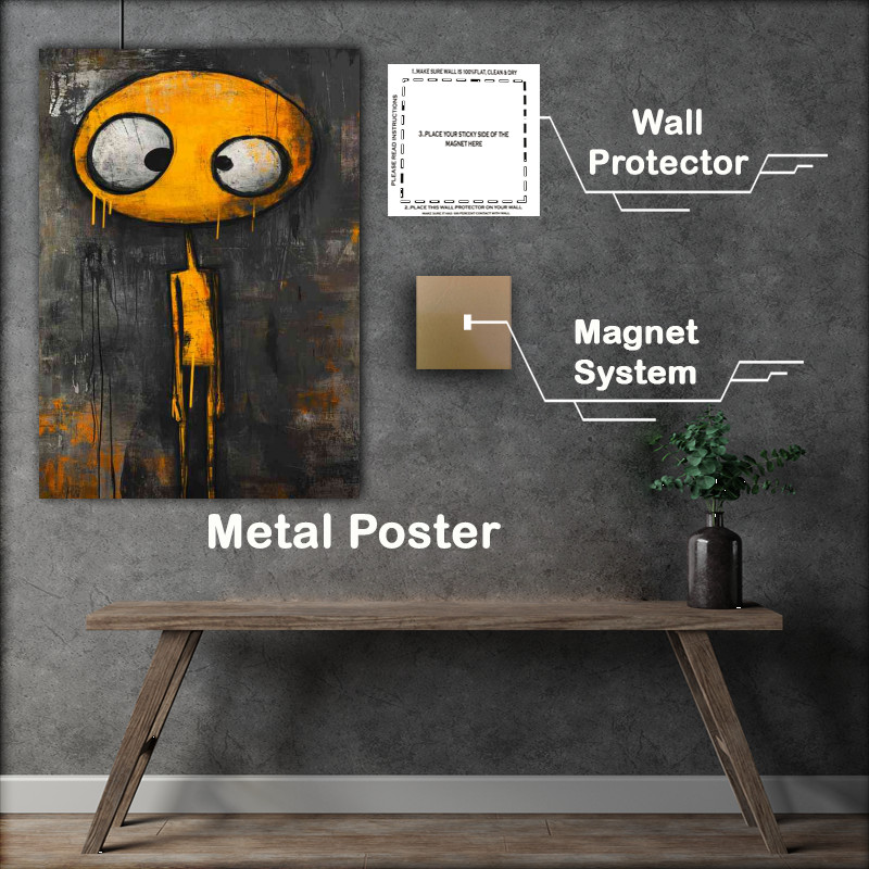 Buy Metal Poster : (Cartoon yellow man)