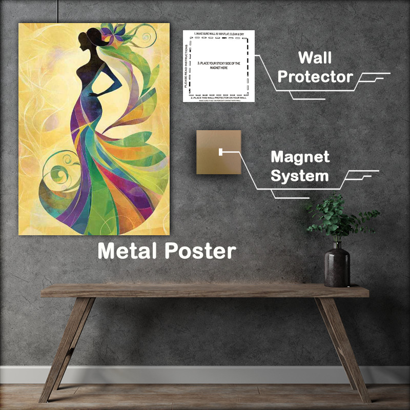 Buy Metal Poster : (Female figure in an elegant dress)