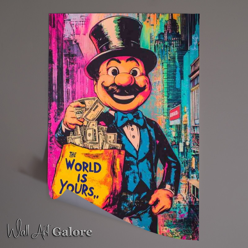 Buy Unframed Poster : (Pop art representation of the Monopoly man)