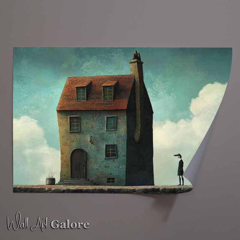 Buy Unframed Poster : (Surreal man walking his pet dog)