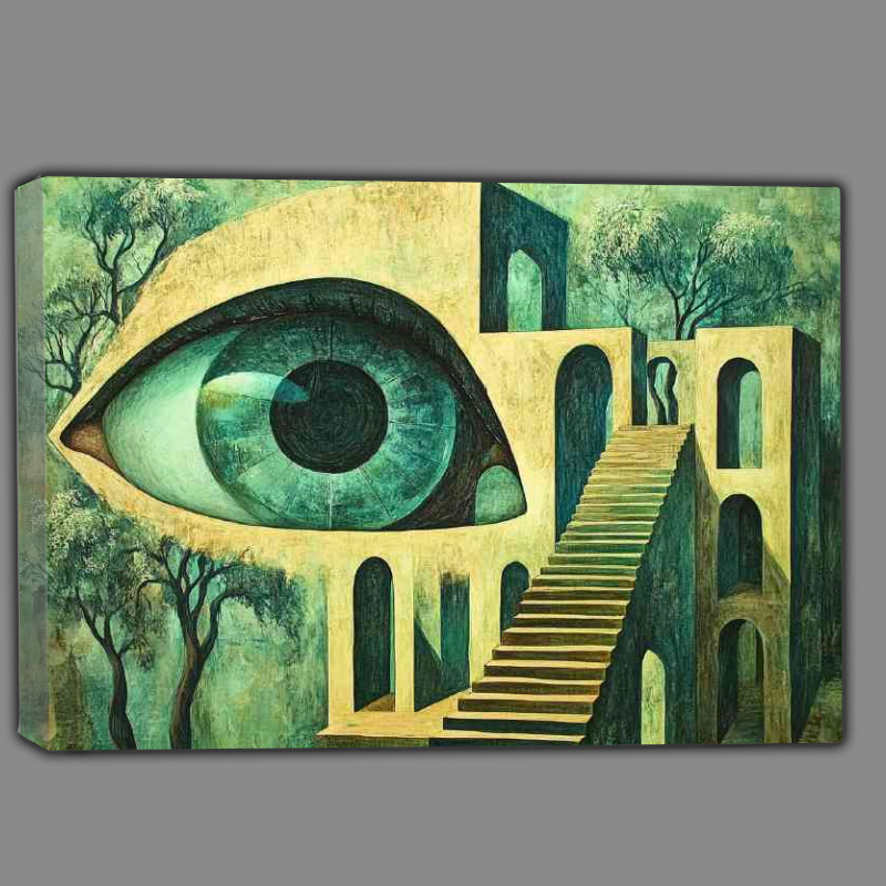 Buy Canvas : (Surreal painting of an eye in the shape of ancient)