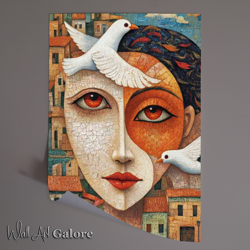 Buy Unframed Poster : (A beautiful woman in the center)