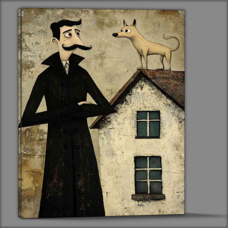 Buy Canvas : (Dog on the roof)