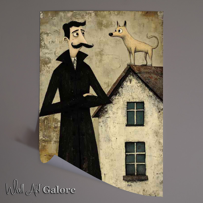 Buy Unframed Poster : (Dog on the roof)