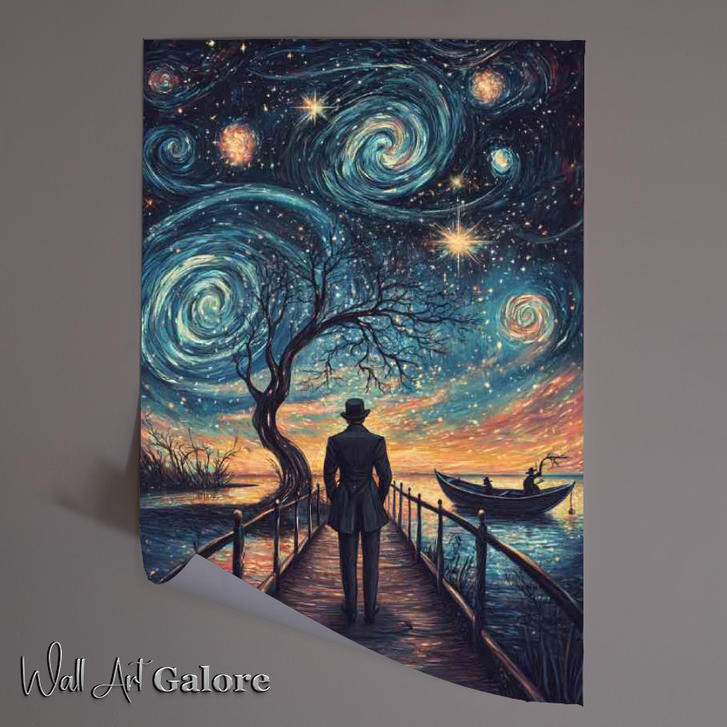 Buy Unframed Poster : (Edwardian gentleman staning on the jetty)