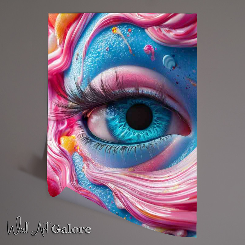 Buy Unframed Poster : (Eye with candy and swirls)