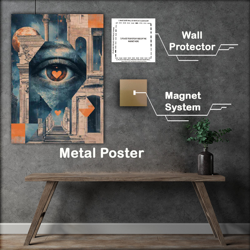 Buy Metal Poster : (Eye with heart shaped eye)